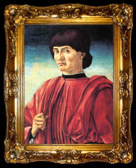 framed  Andrea del Castagno Portrait of a Gentleman hh, ta009-2